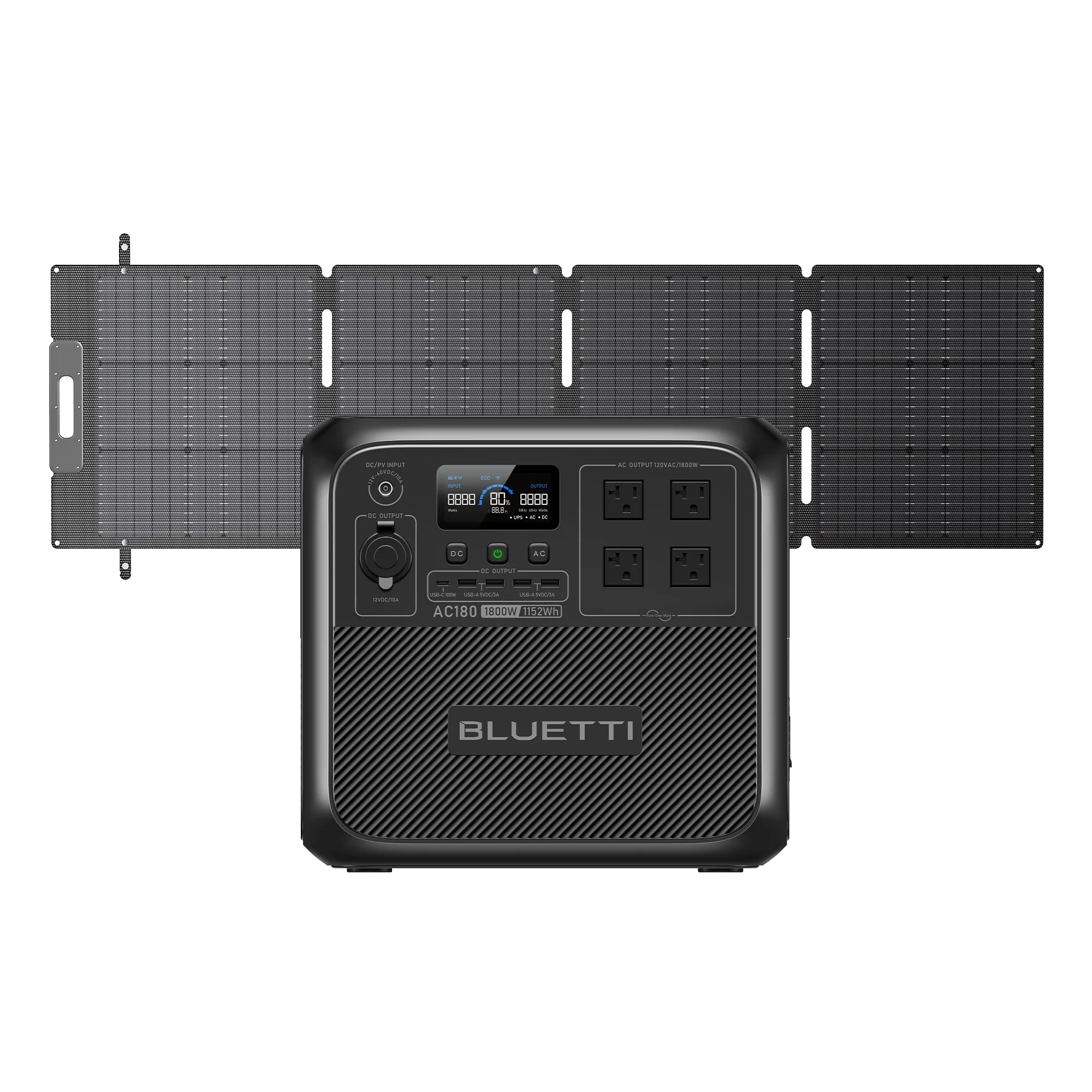BLUETTI AC180 Solar Generator | 1,800W 1,152Wh