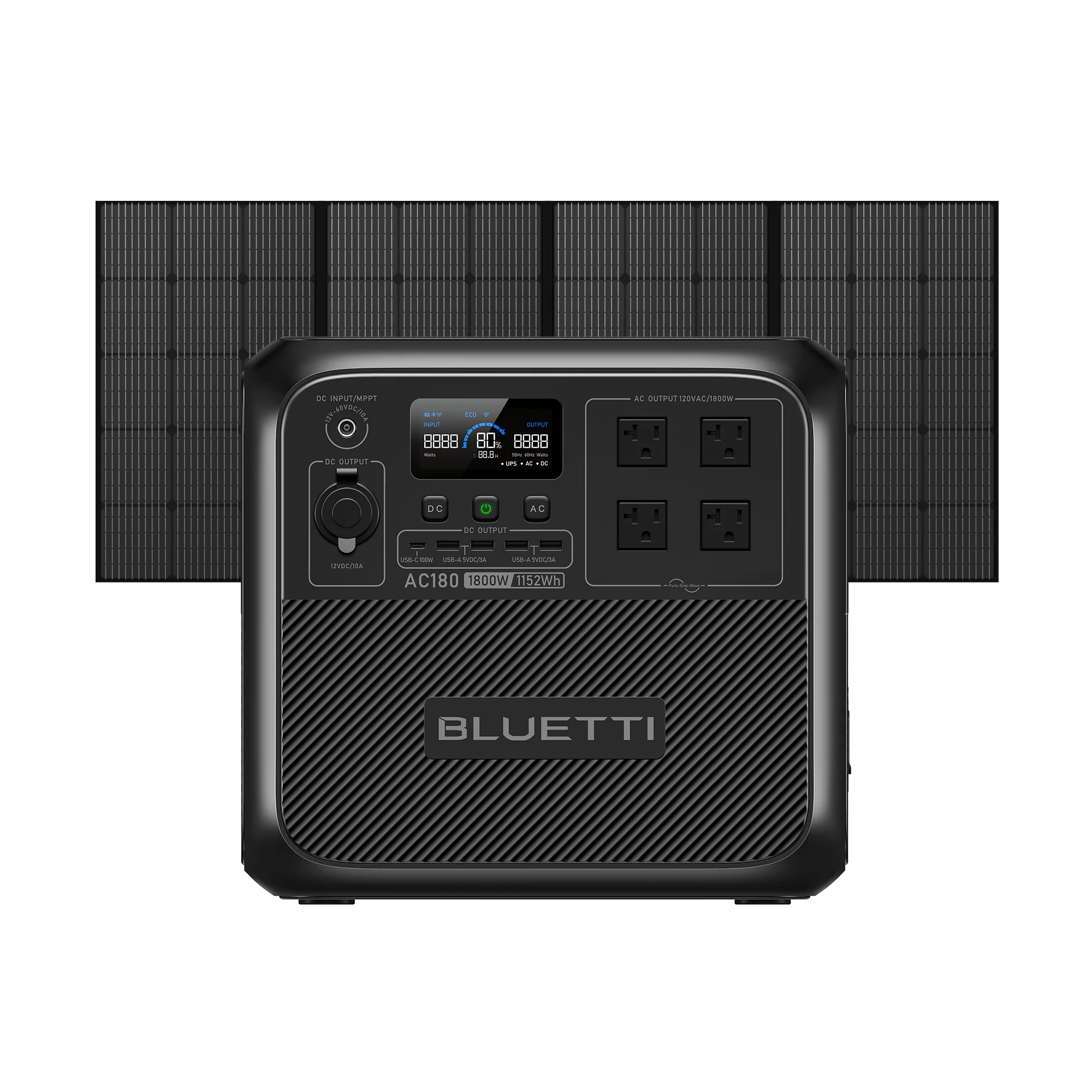 BLUETTI AC180+PV350 Solar Portable Power Station-A