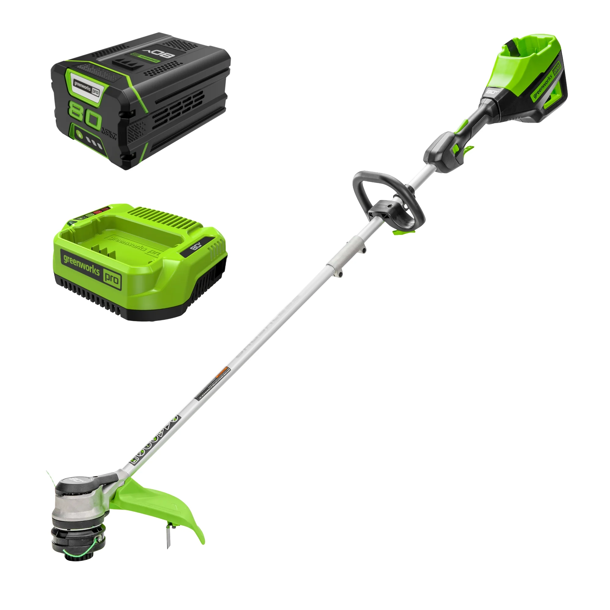 80V 16 Cordless Battery String Trimmer( .095 line) w/ 2.0 Ah Battery & 4.0Amp Charger