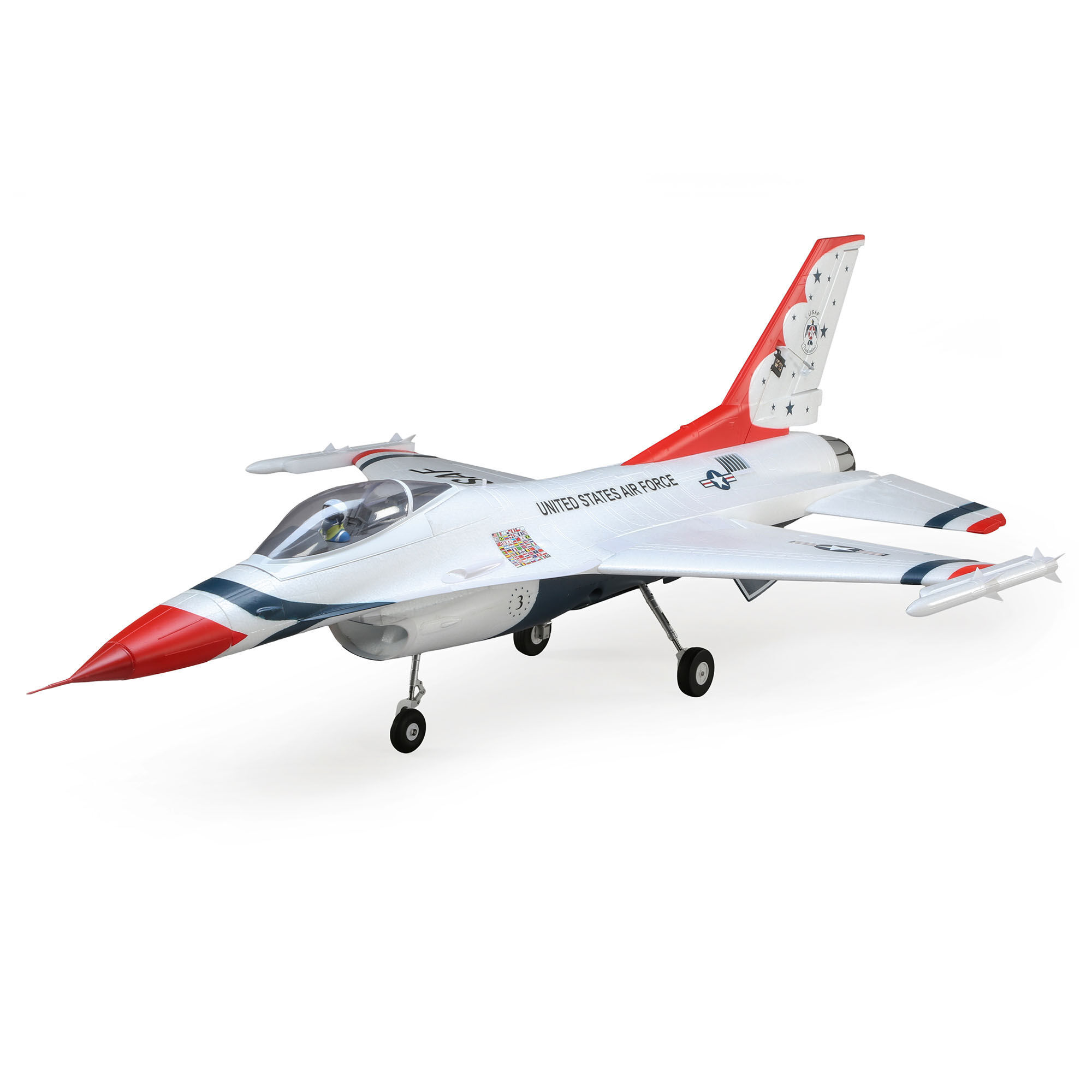 F-16 Thunderbirds 70mm EDF Jet BNF Basic with AS3X and SAFE Select, 815mm