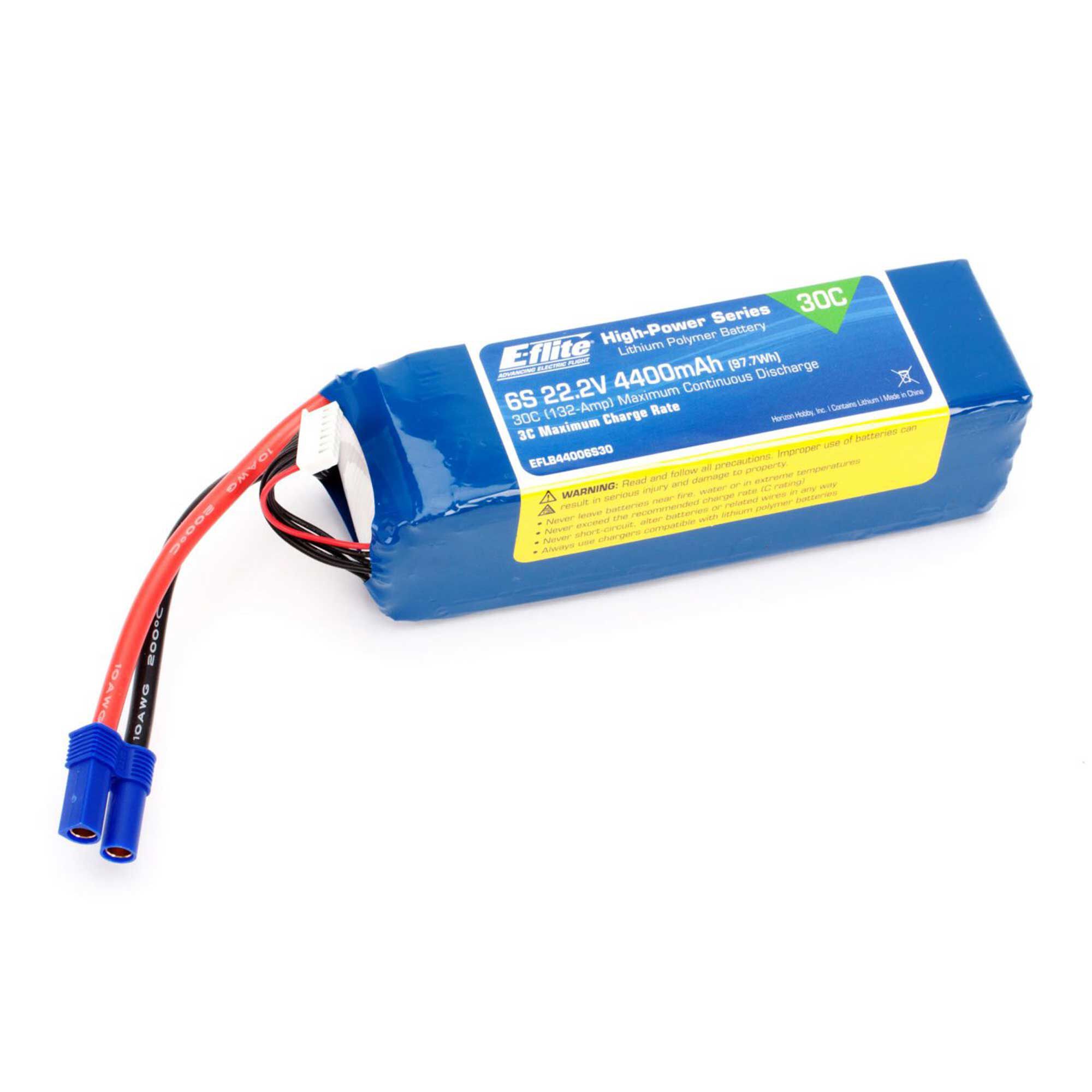 22.2V 4400mAh 6S 30C LiPo Battery: EC5