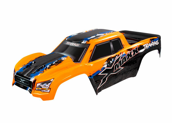 Traxxas X-Maxx Orange Painted Body Assembled w/Body Mounts & Tailgate Protector