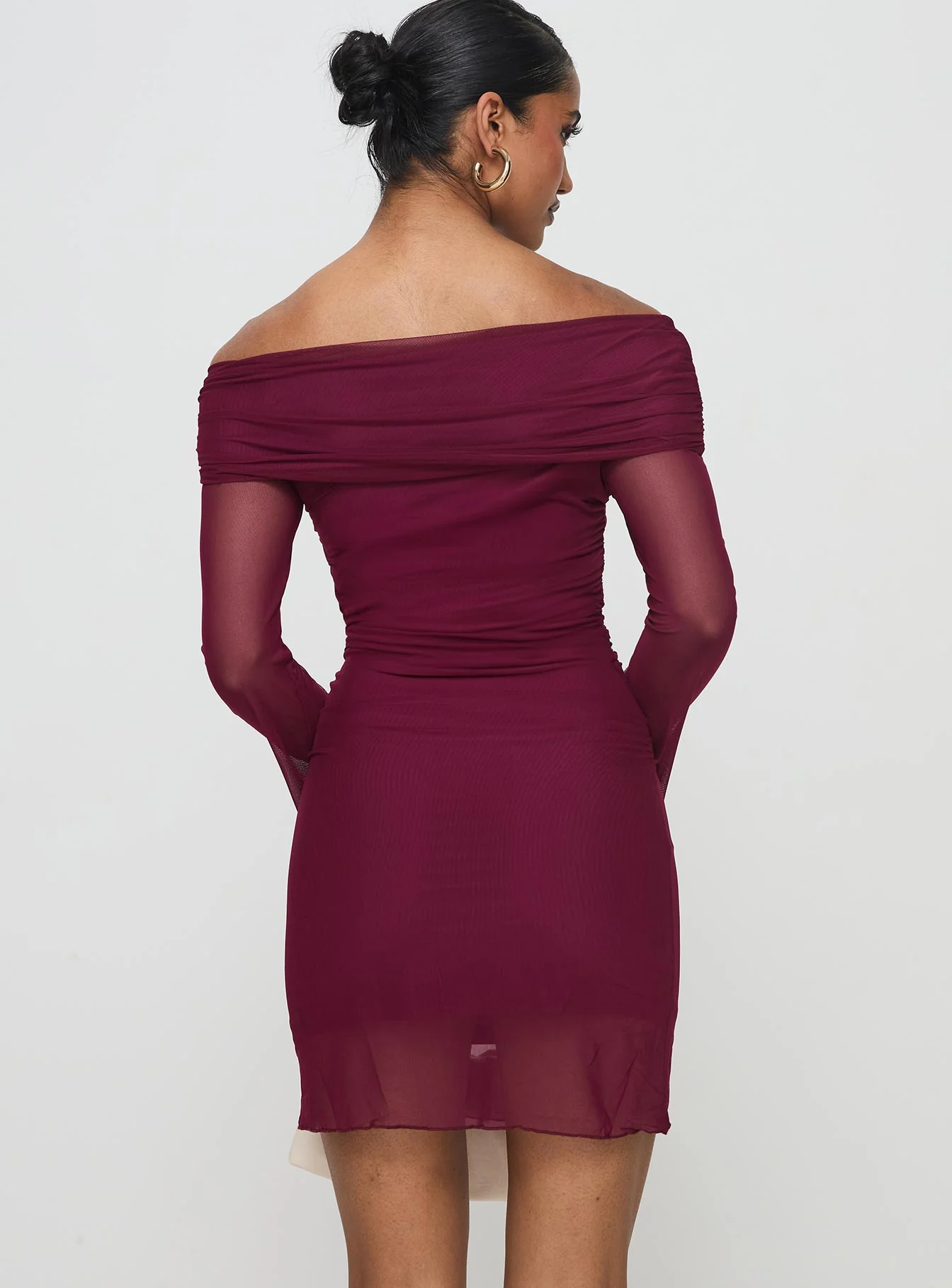 Consideration Mini Dress Burgundy