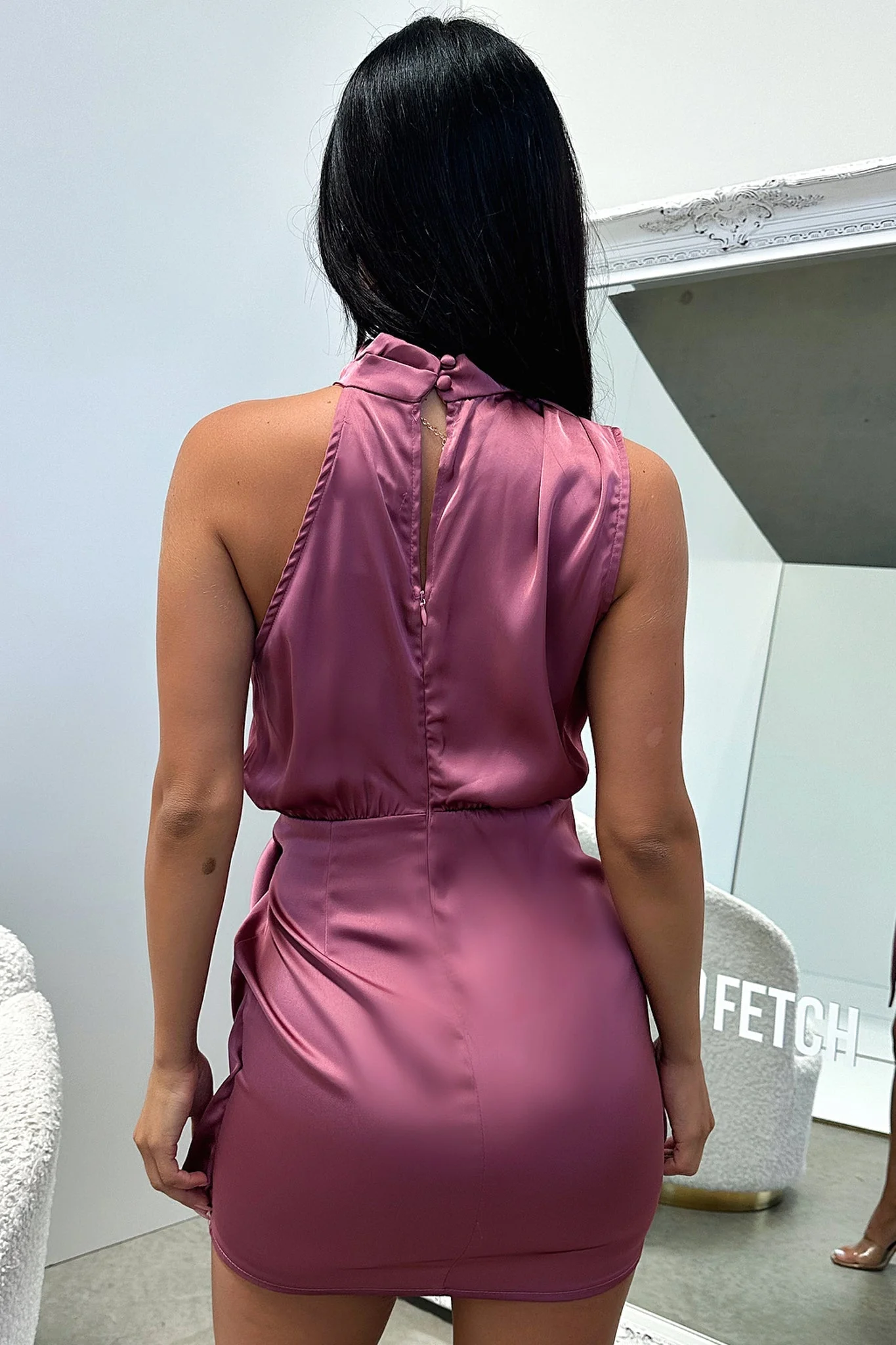 Santorini Mini Dress - Plum