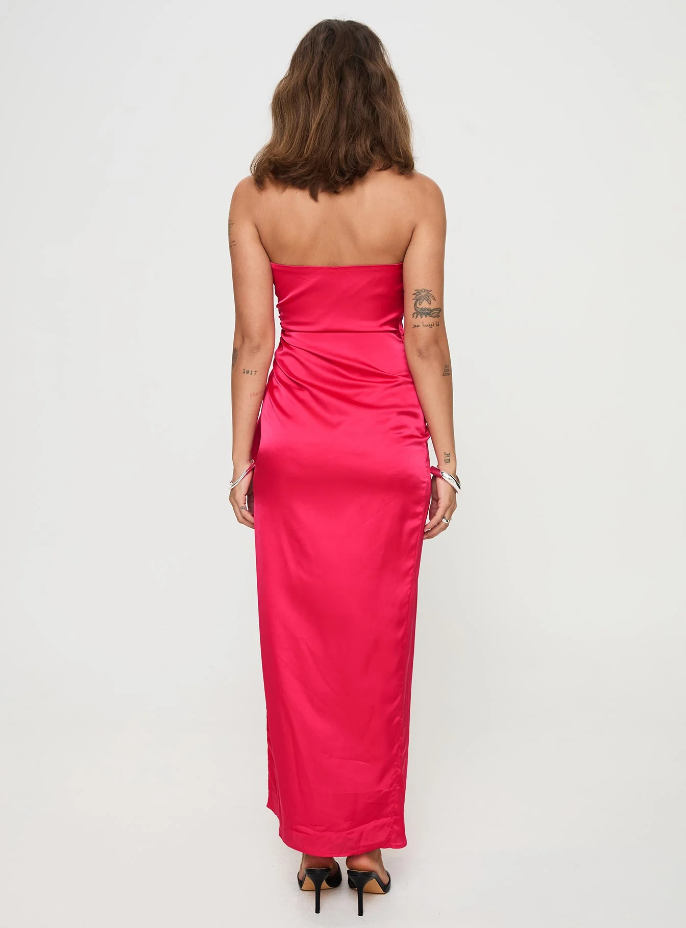 Callita Strapless Maxi Dress Red