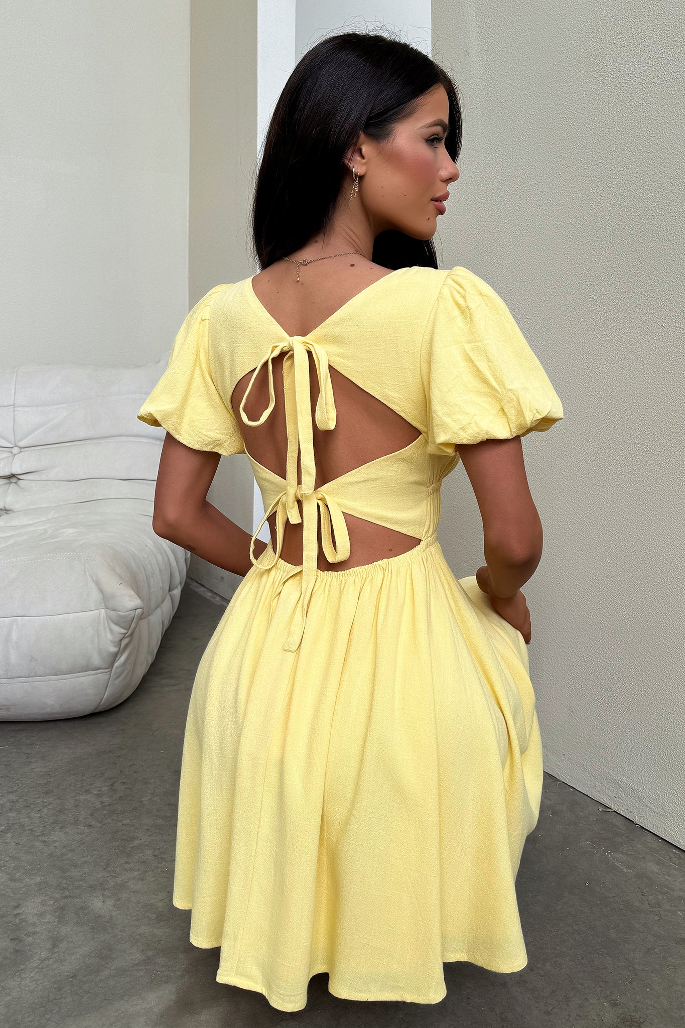 Whitney Dress - Baby Yellow
