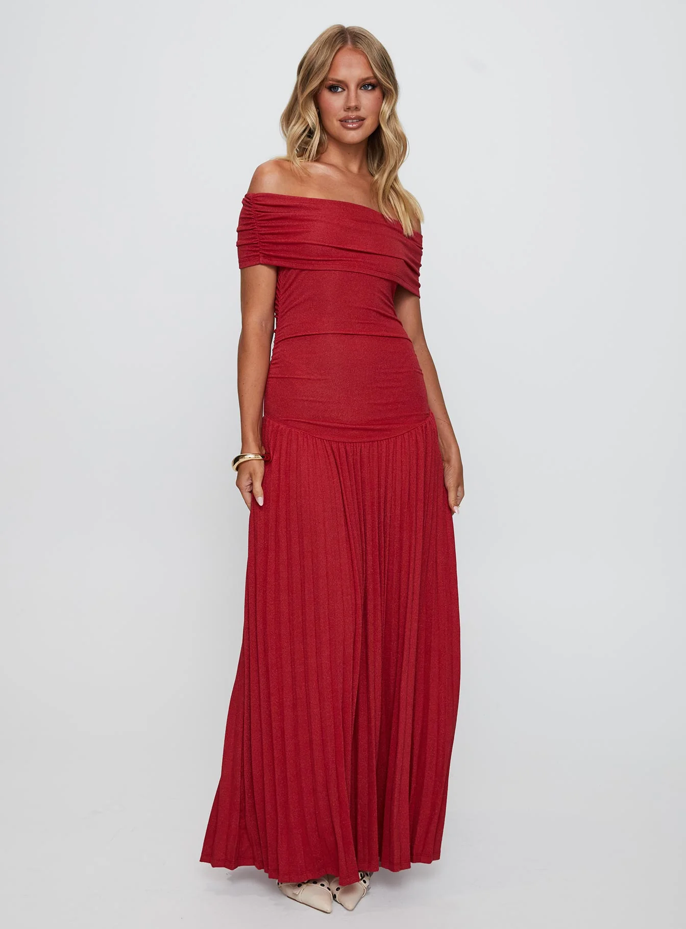 Field Of Dreams Maxi Dress Crimson