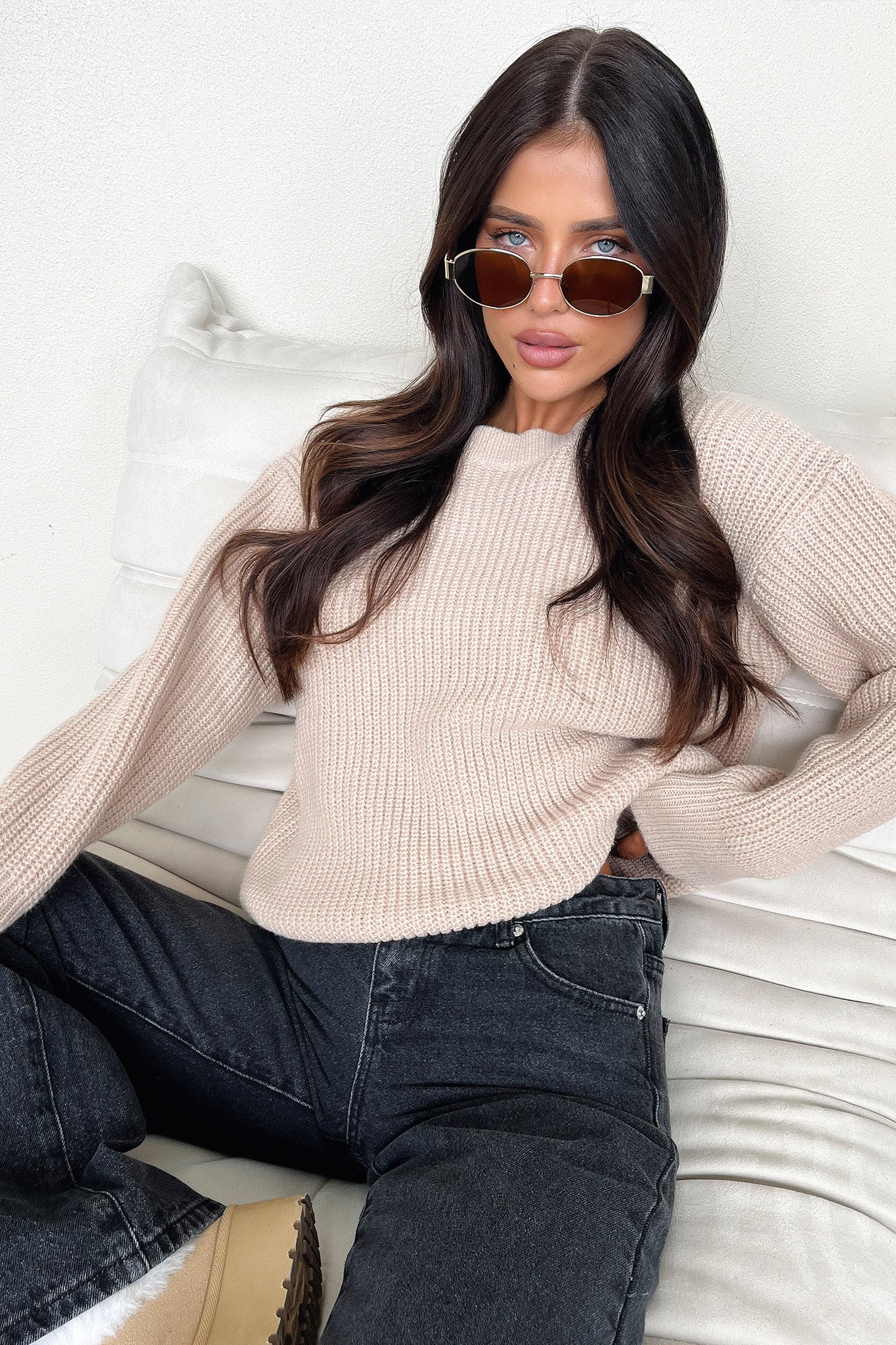 Tamzyn Knit Jumper - Beige