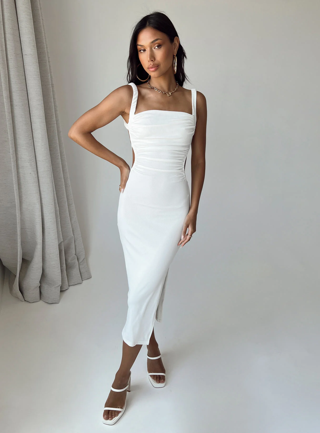 Lainey Midi Dress White