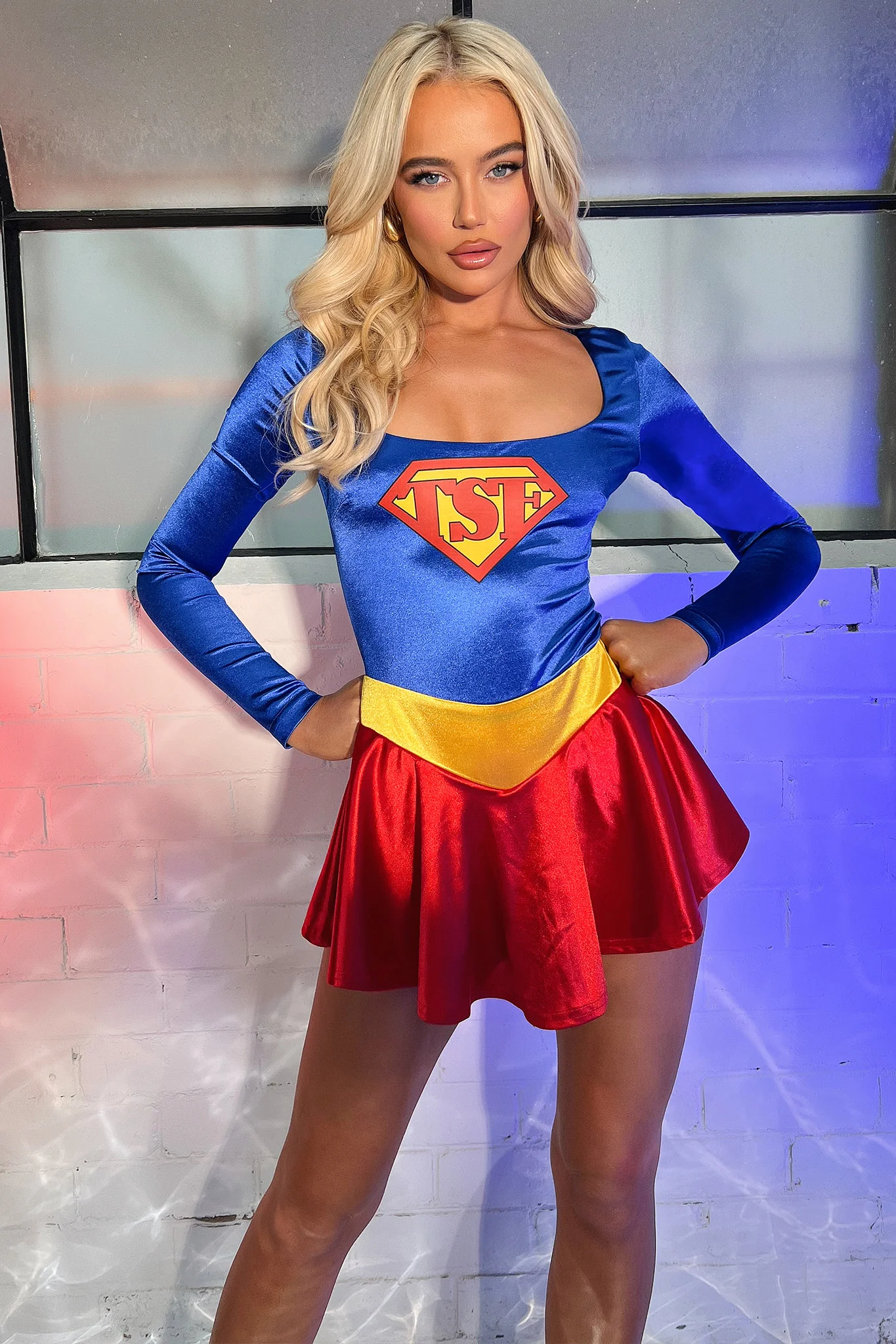 Unstoppable Dress - Blue/Red