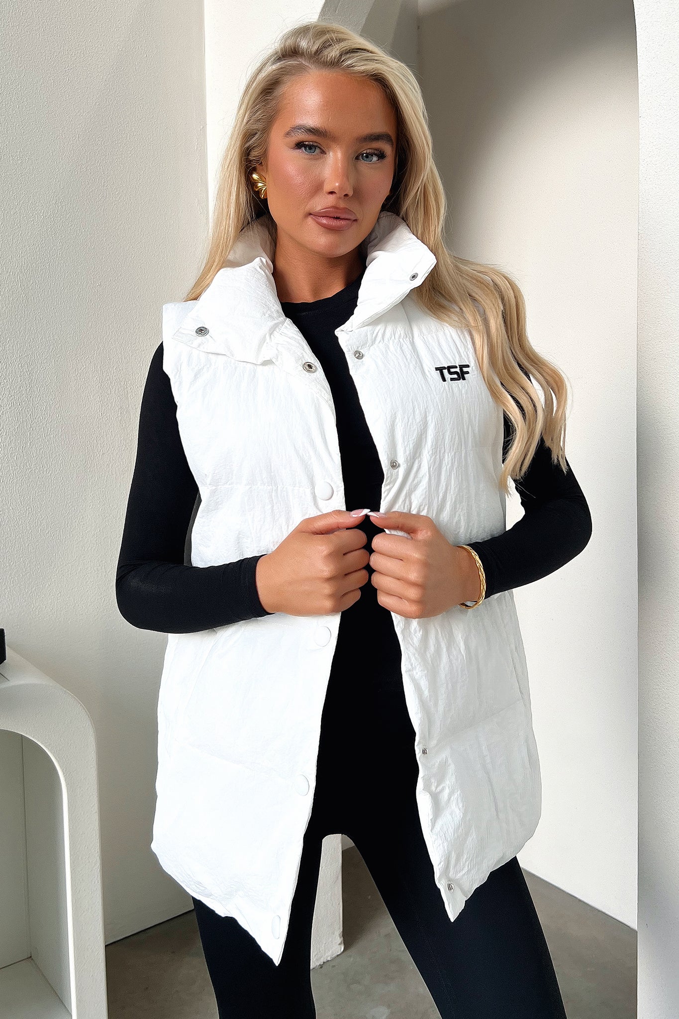 Sabre Puffer Vest - Cream