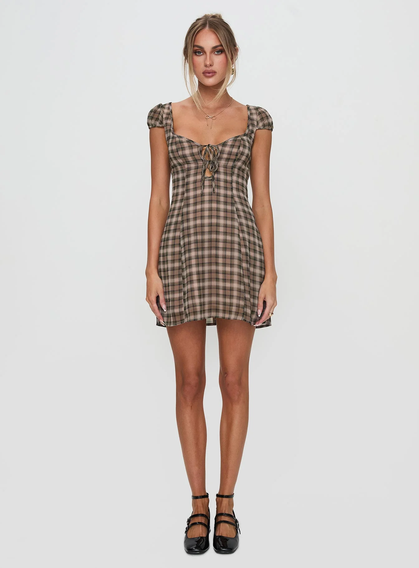 Alora Mini Dress Check Multi