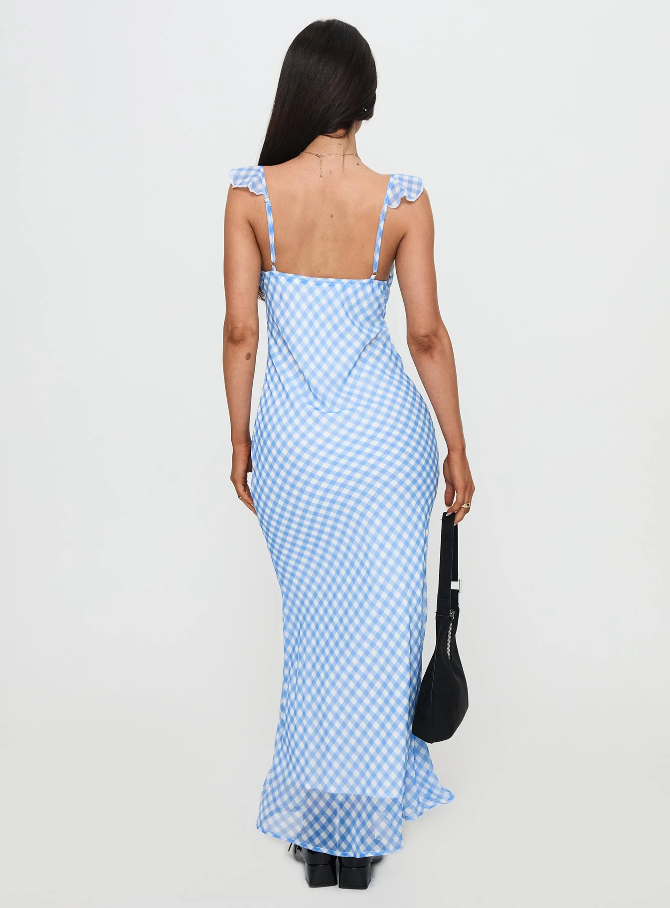 Brigette Maxi Dress Blue Gingham