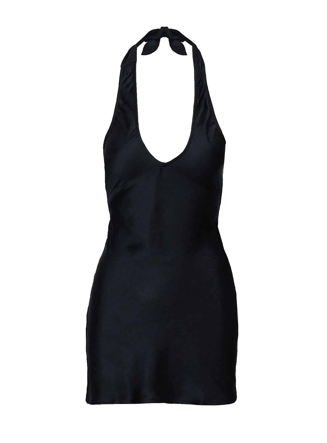 Mysteria Halter Mini Dress Black