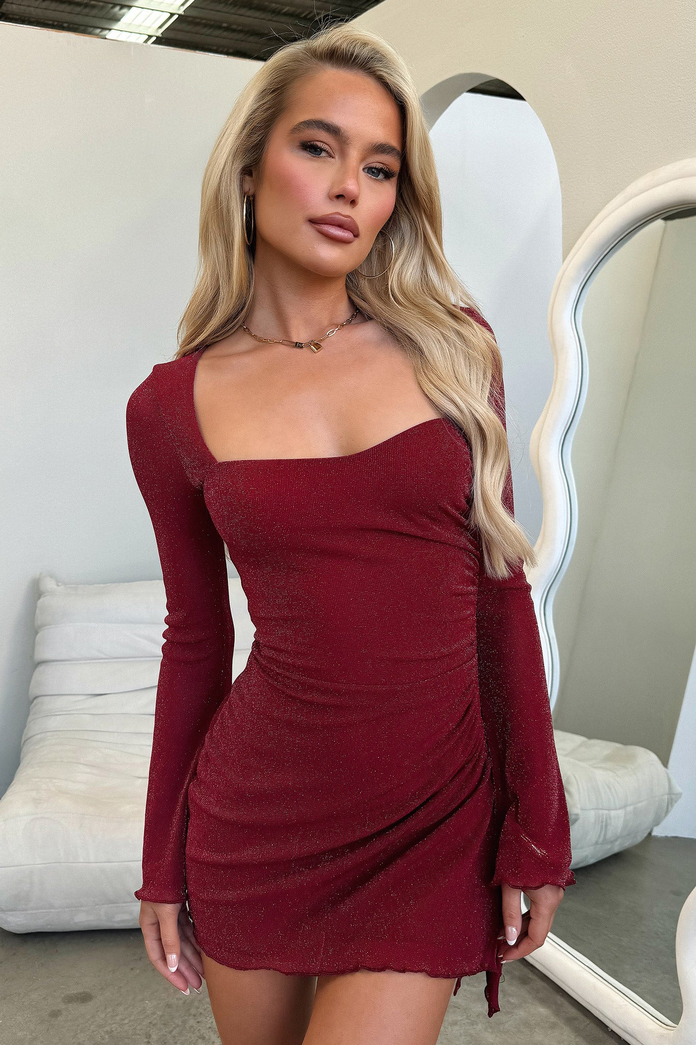 Georgina Dress - Burgundy
