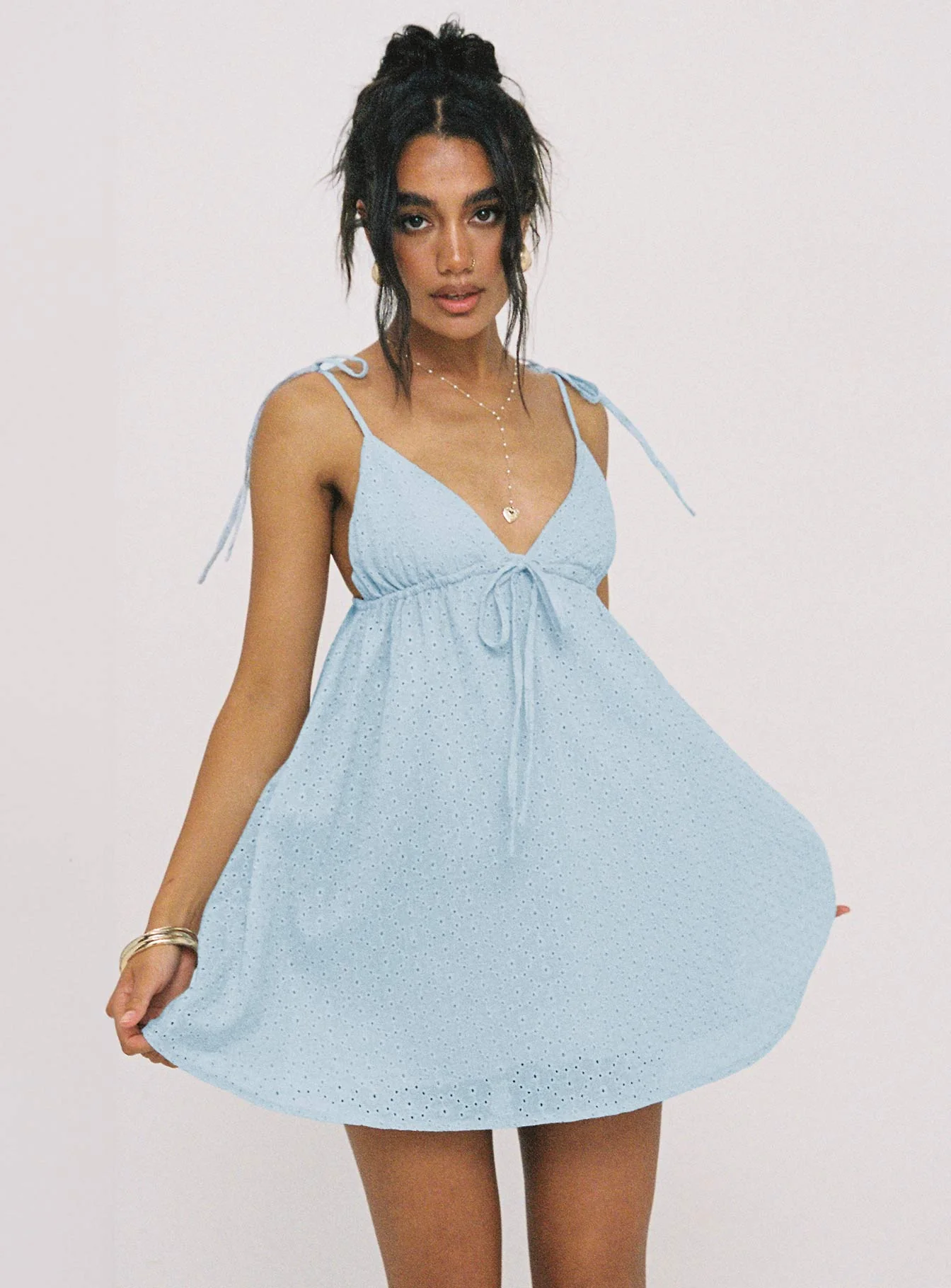 Pavlos Mini Dress Light Blue