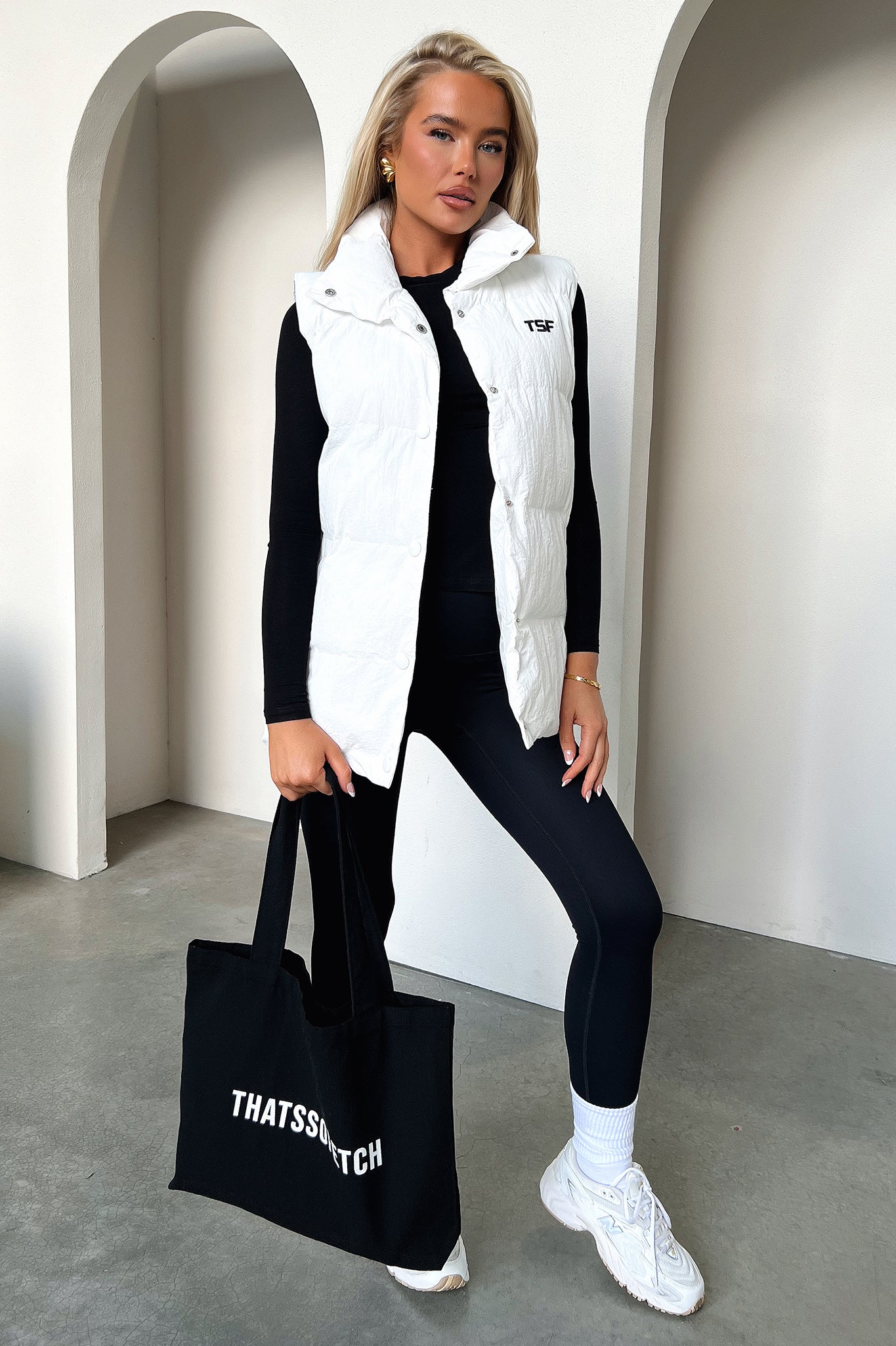 Sabre Puffer Vest - Cream