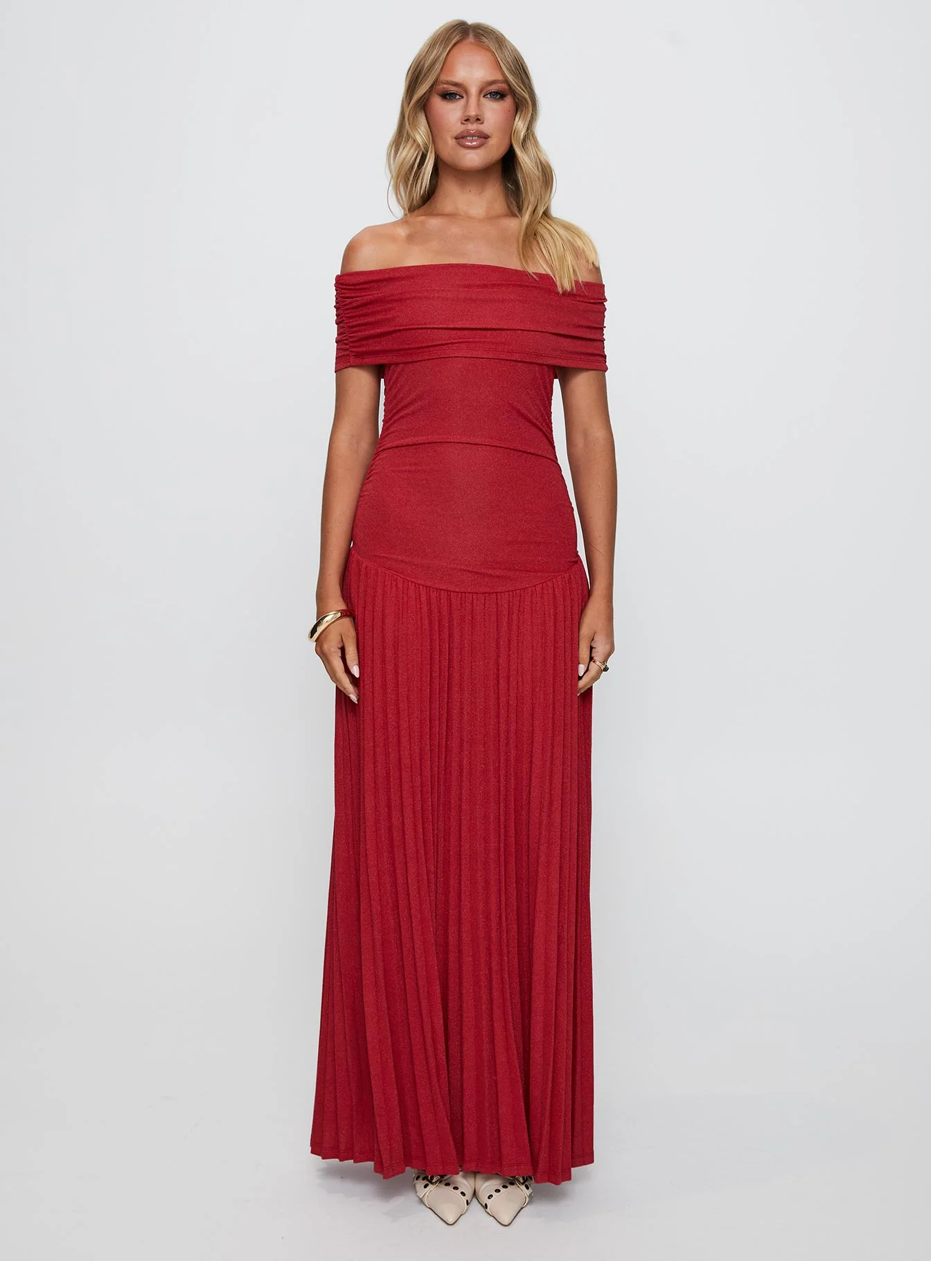 Field Of Dreams Maxi Dress Crimson