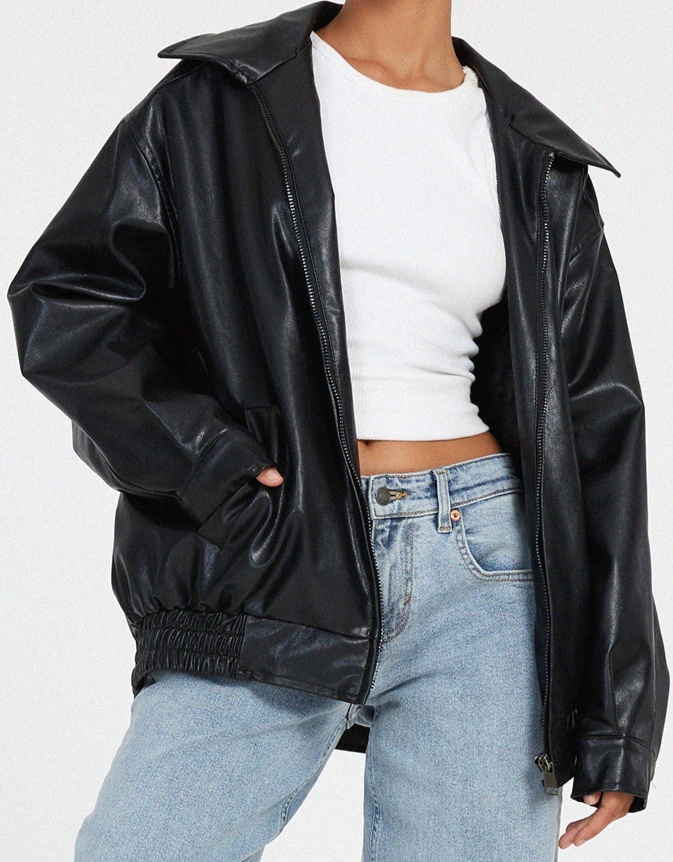 Cavita Jacket in Pu Black