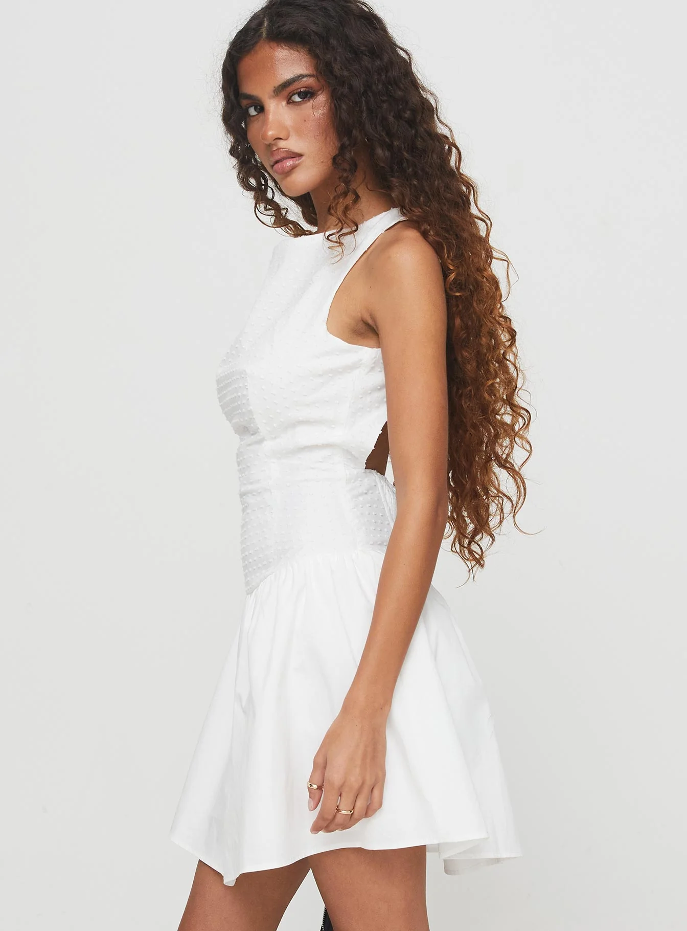 Square It Mini Dress White