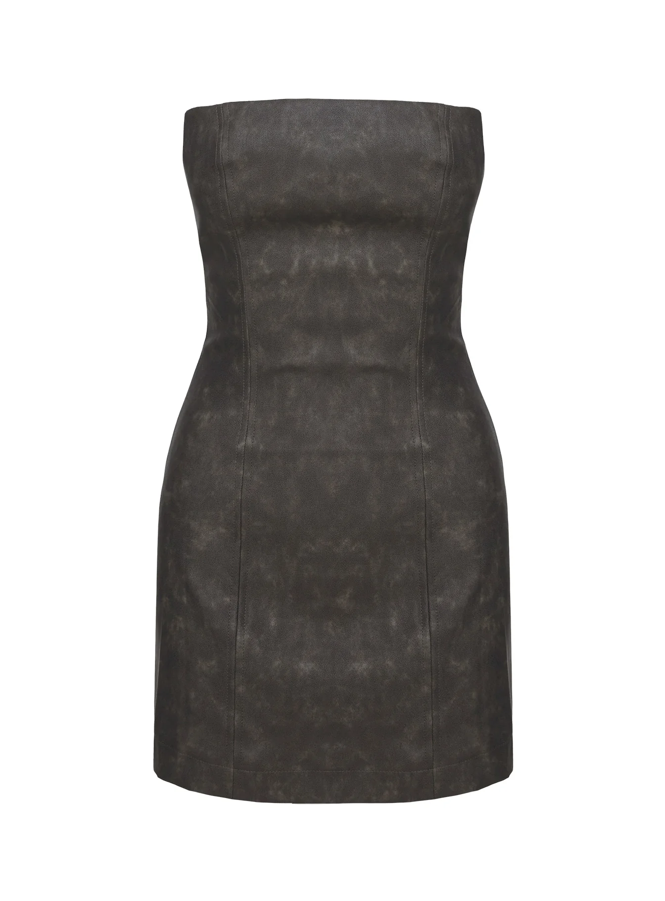 Hailey Strapless Mini Dress Grey