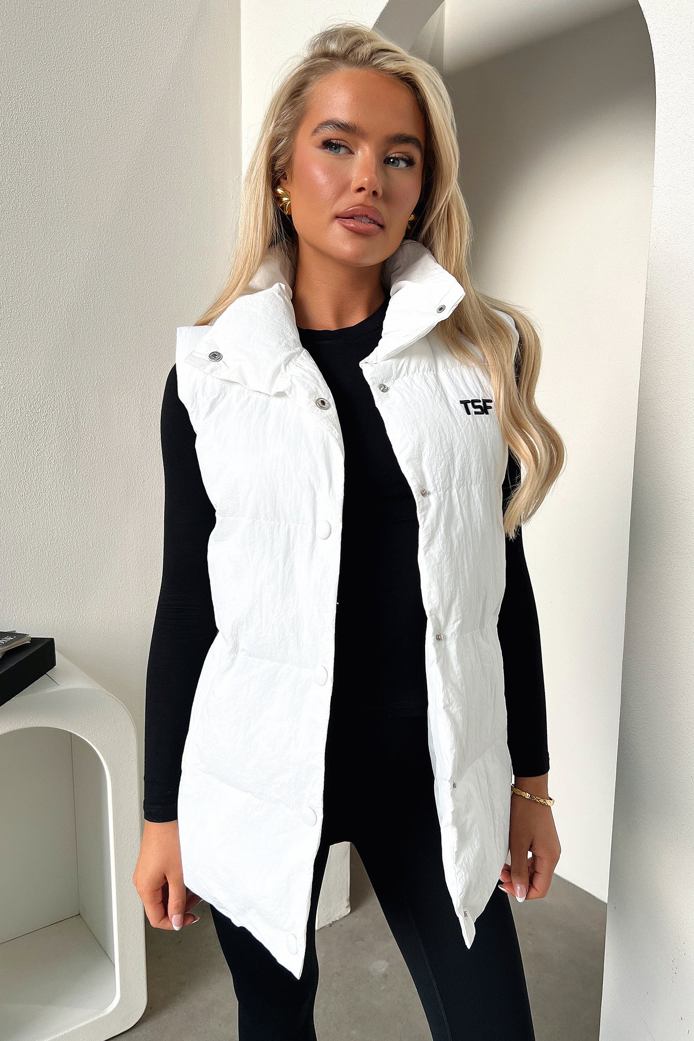 Sabre Puffer Vest - Cream