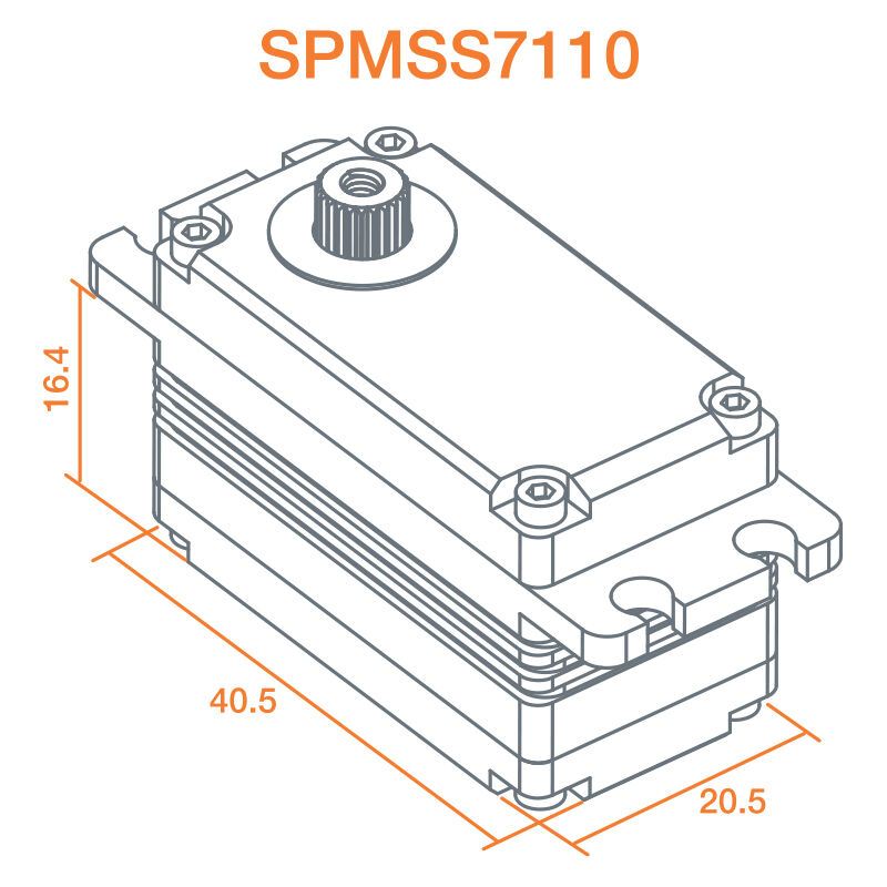 Spektrum S7110 Low Profile Servo Winch: 1/10 Rock Crawlers