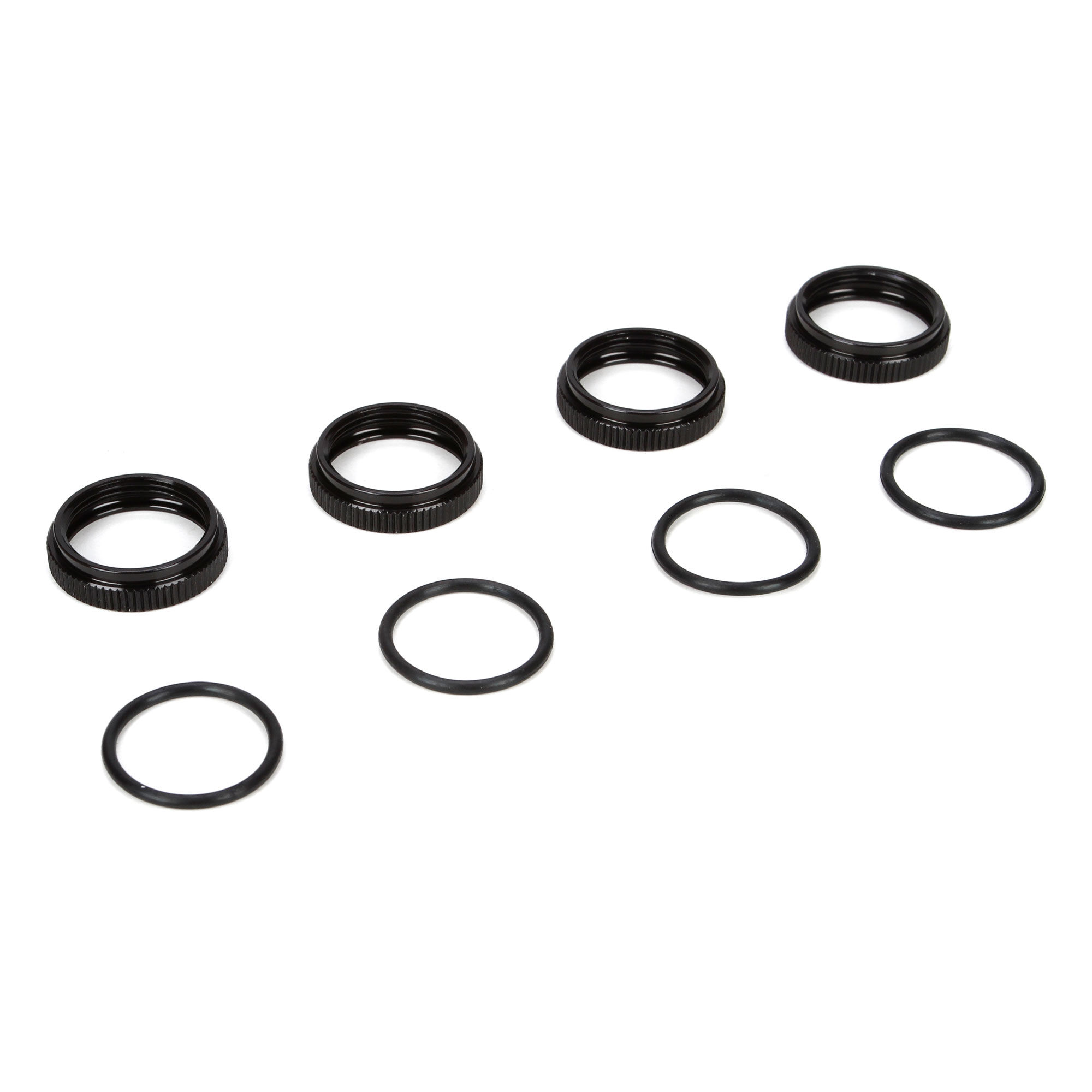 Team Losi Racing 16mm Shock Nuts and O-rings: 8B 3.0