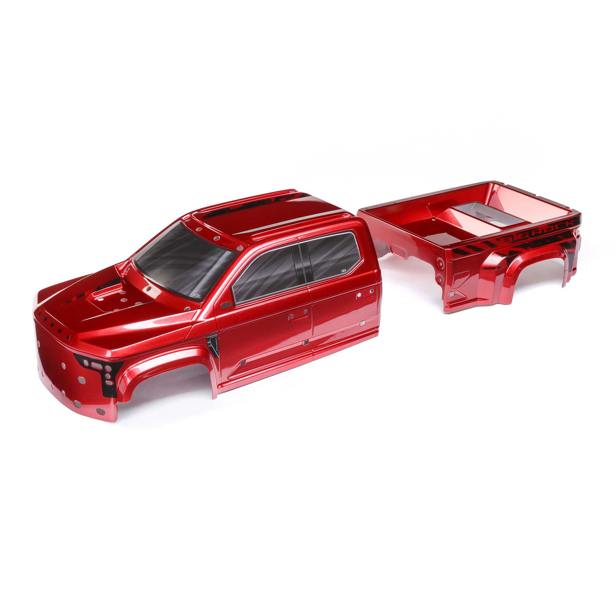ARRMA BIG ROCK 6S BLX Painted Decaled Trimmed Body, Red