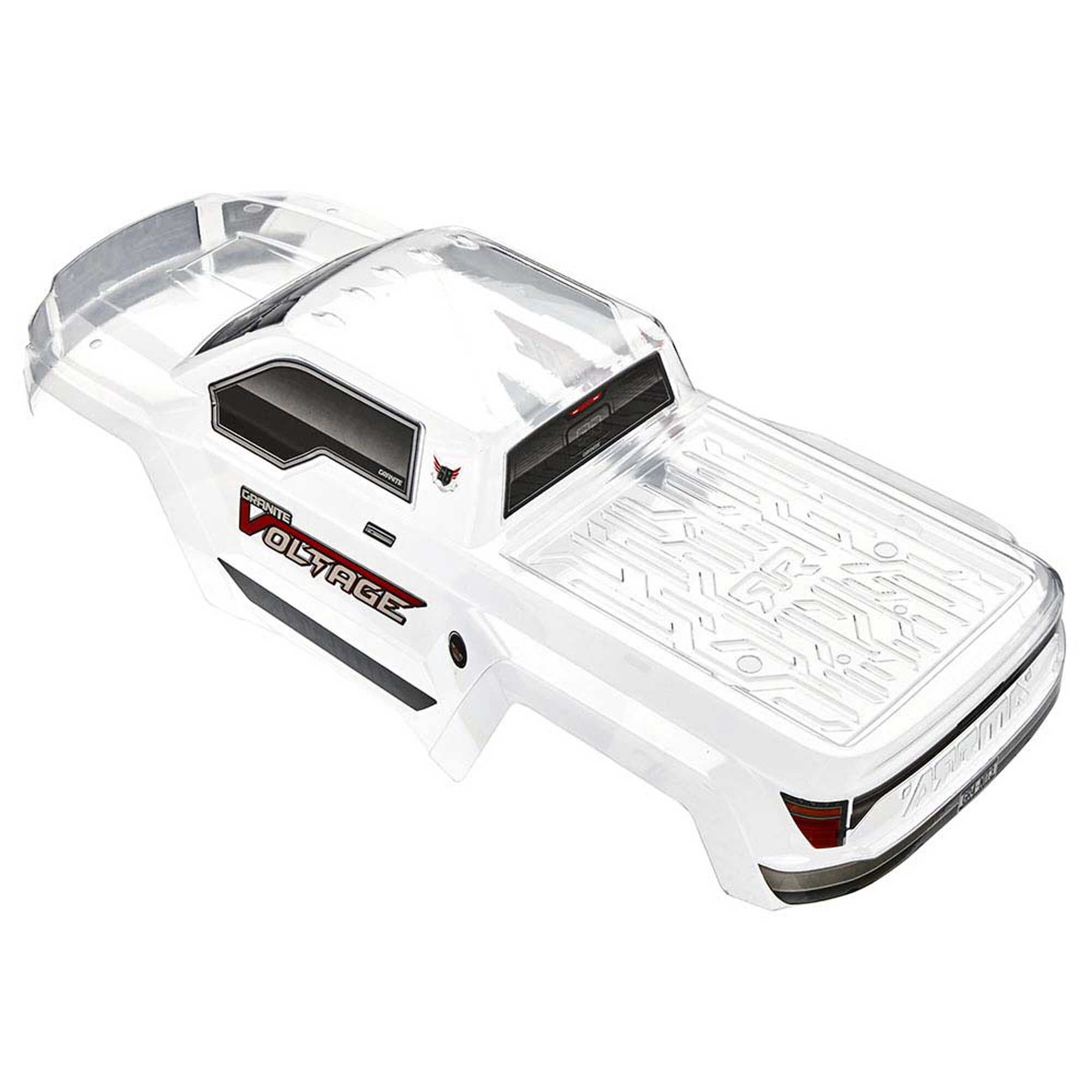 ARRMA 1/10 Bodyshell with Decals, Clear : GRANITE