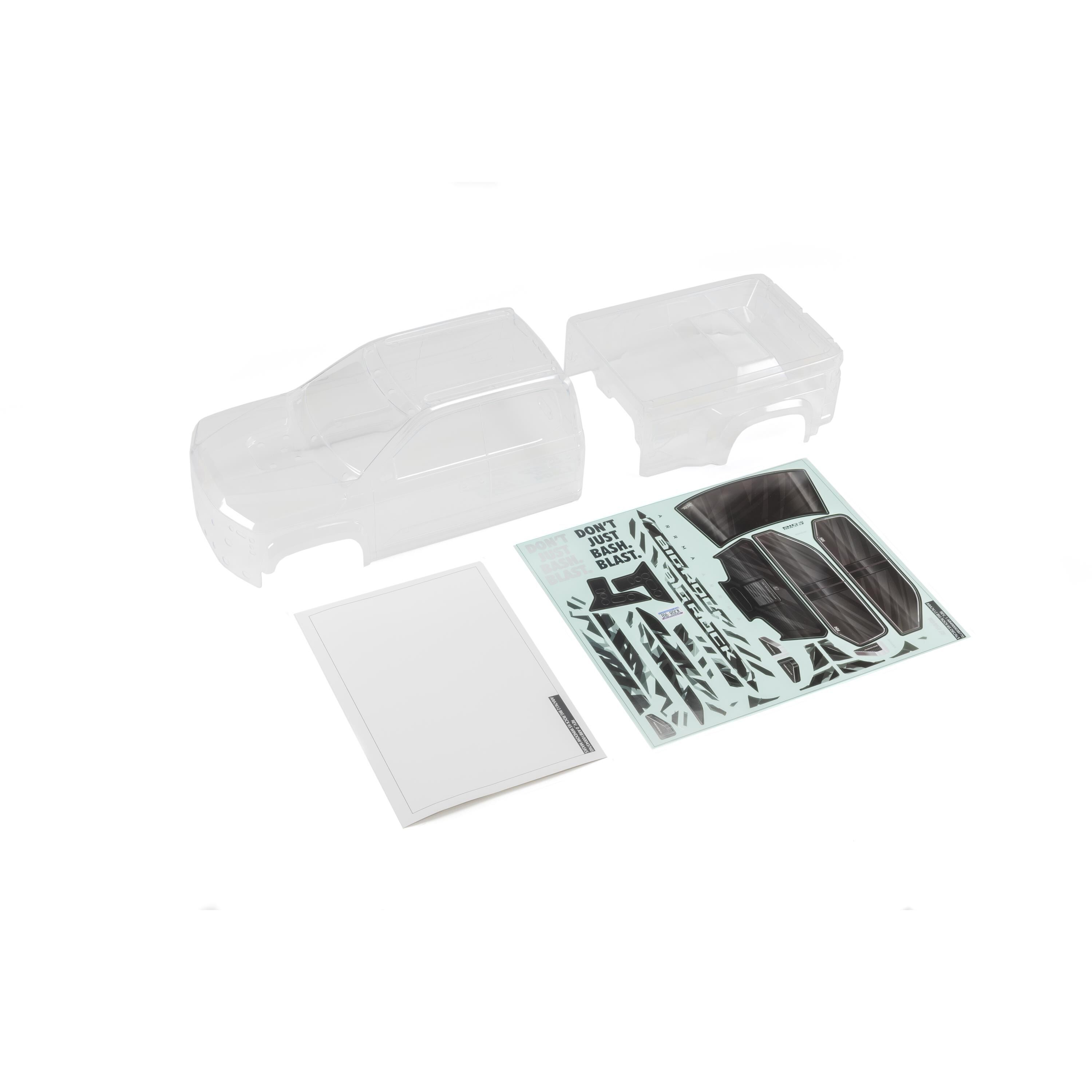 ARRMA BIG ROCK Clear Body (Inc. Decals)