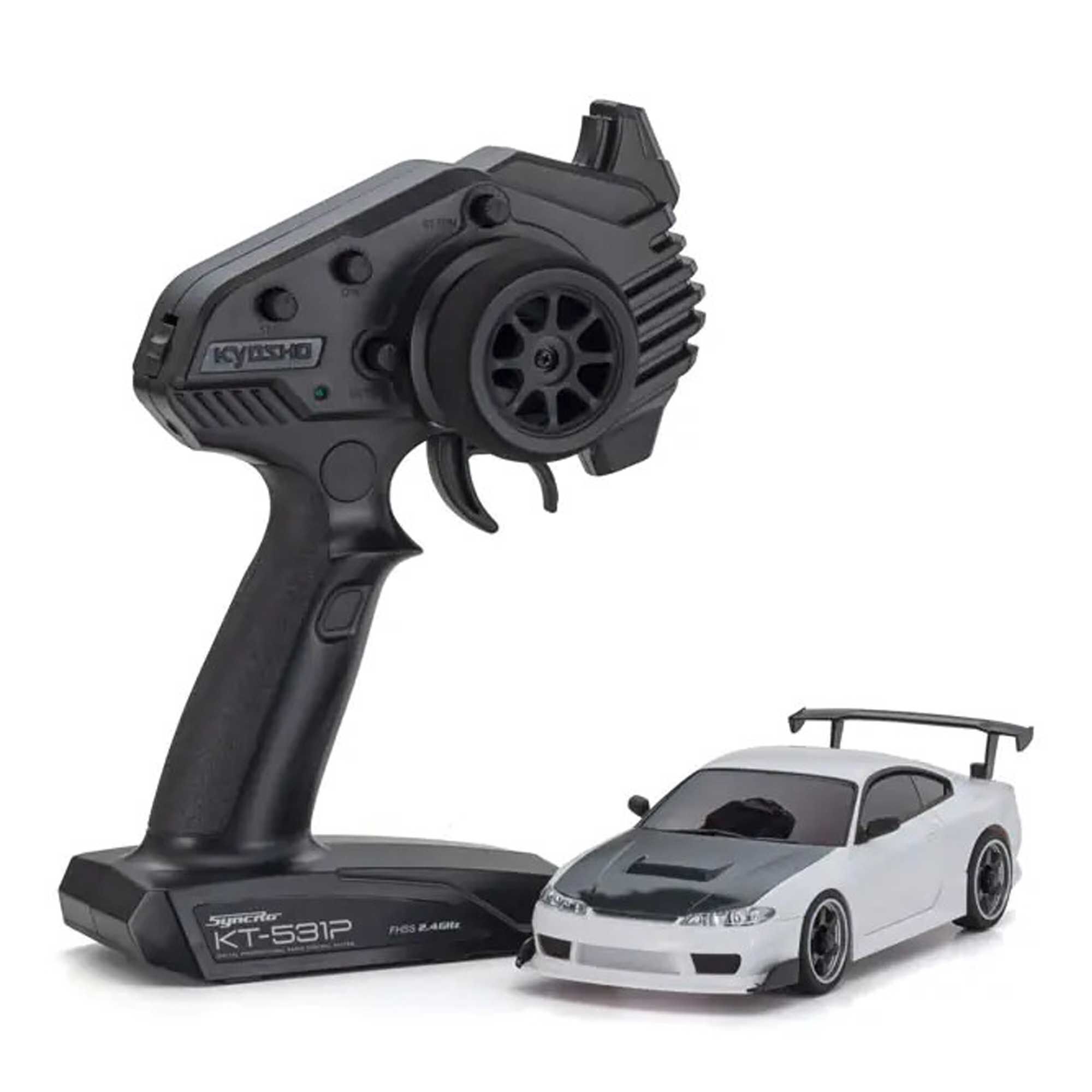 Kyosho 1/28 Nissan Silvia S15 Mini-Z AWD RTR, White
