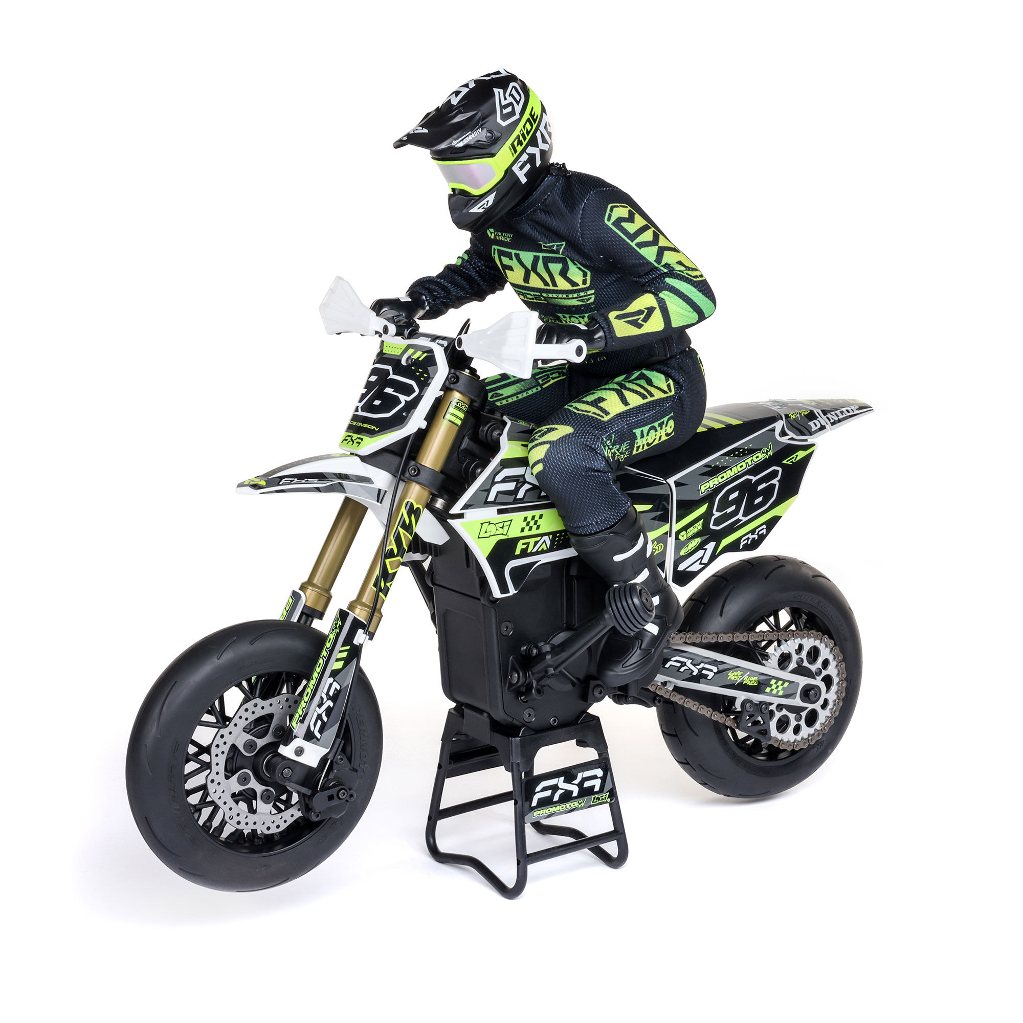 Losi 1/4 Promoto-SM FXR Supermoto Motorcycle RTR Basic, White