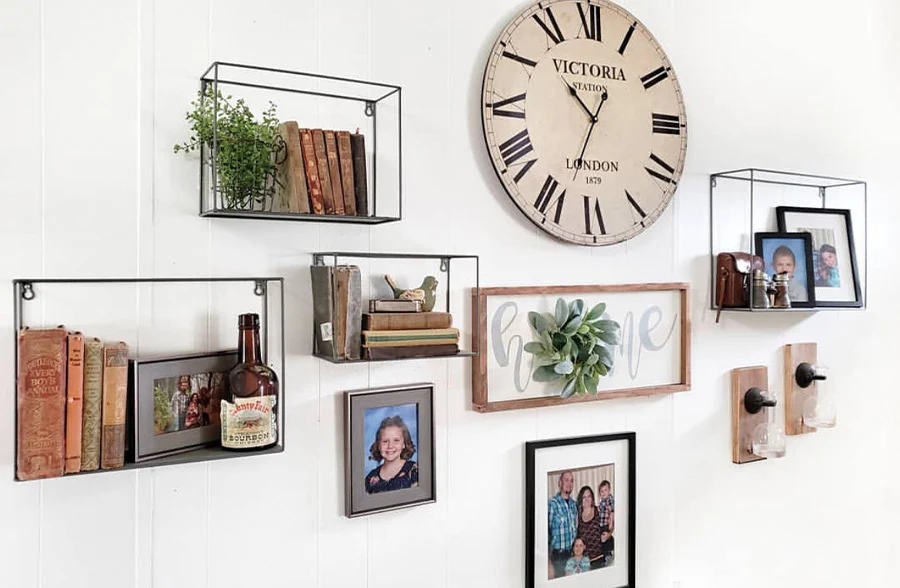 Metal Cube Display Shelves, Set of 4