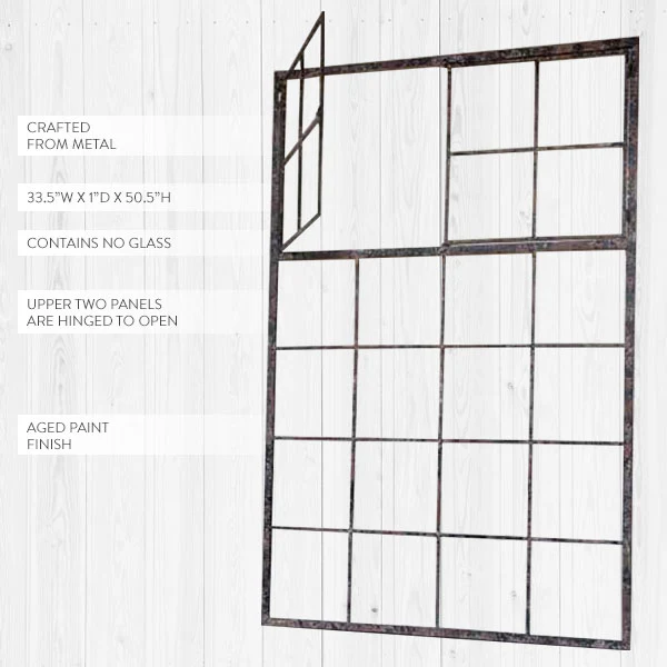 HUGE Old Warehouse Window Frame