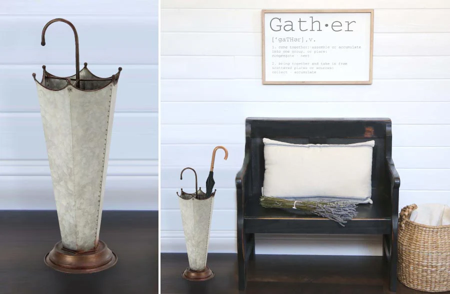 Galvanized Entryway Umbrella Holder