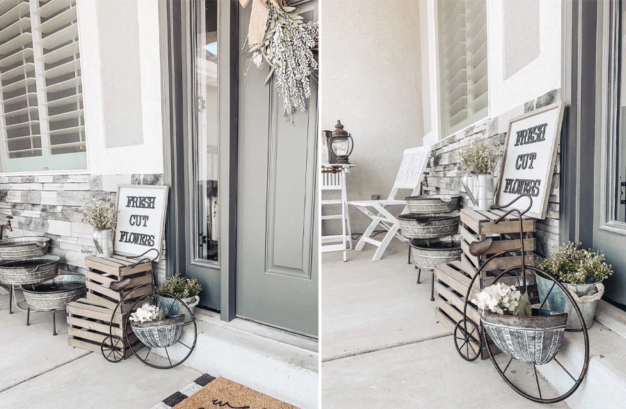 Vintage High Wheel Bicycle Planter