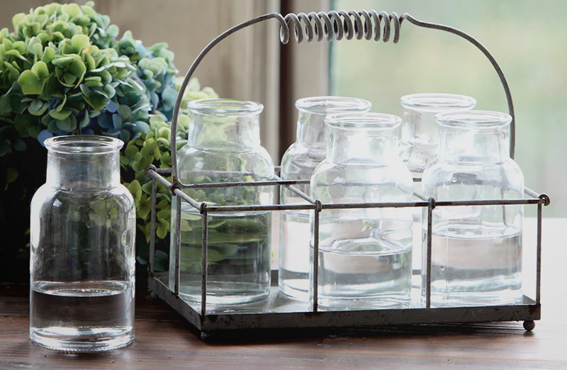 Large Milk Bottle Carrier with Jars