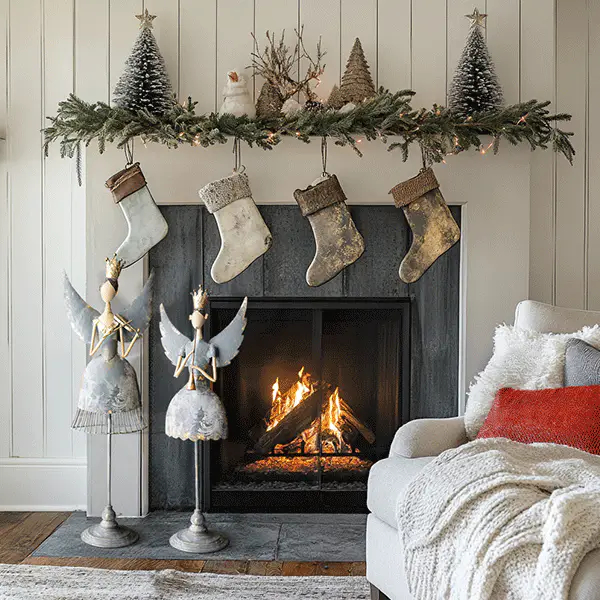 HUGE Whimsical Metal Christmas Angels, Choose Your Style Set