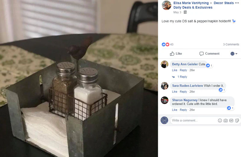 Galvanized Napkin Holder with Salt and Pepper Shakers