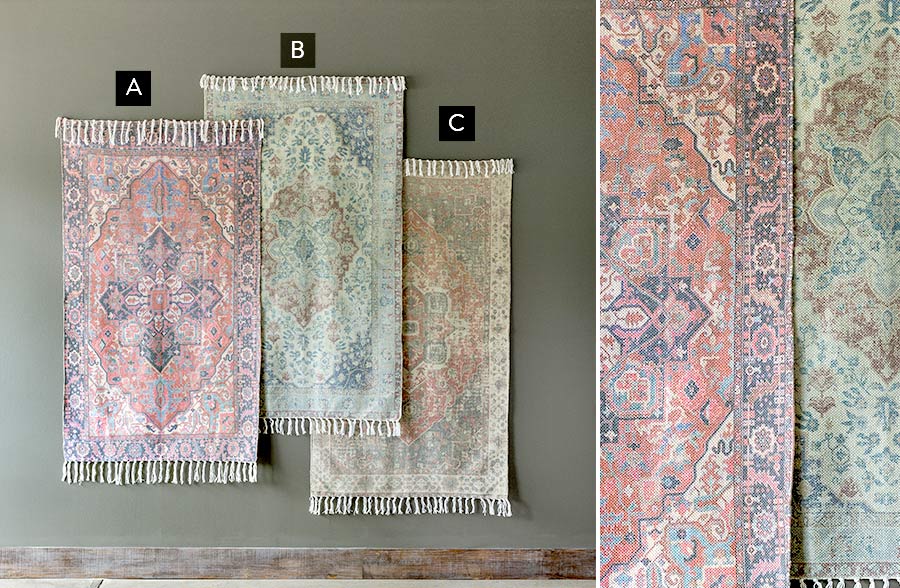 3x5 Persian Printed Rug with Tassels, Pick Your Color