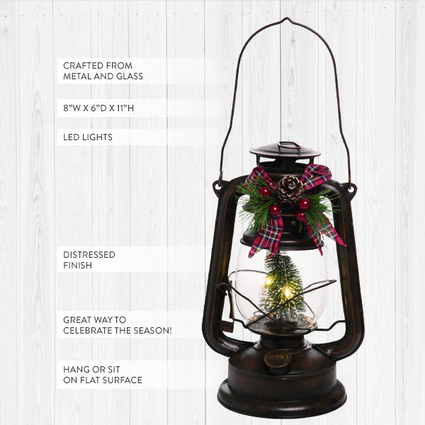 Light Up Tabletop Christmas Lantern