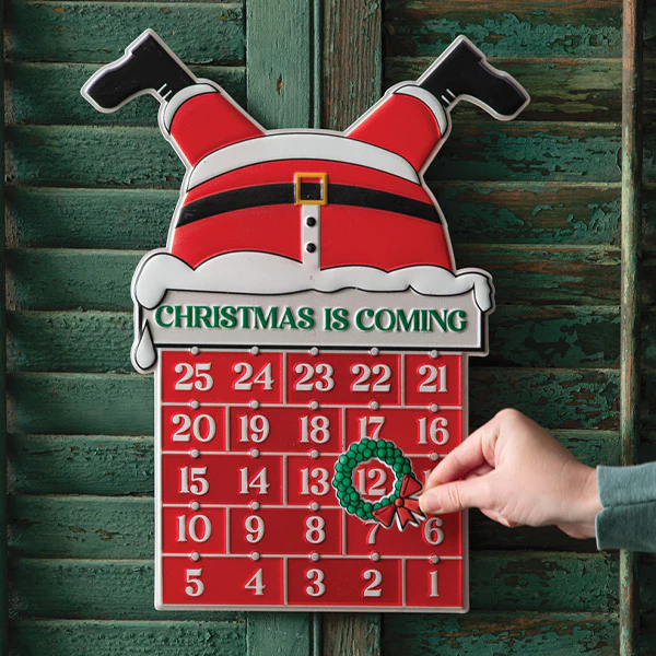 Magnetic Christmas Countdown Metal Sign
