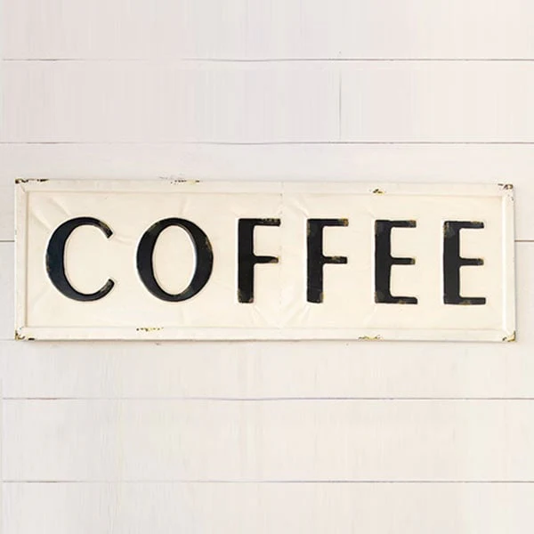 HUGE Metal Coffee Sign