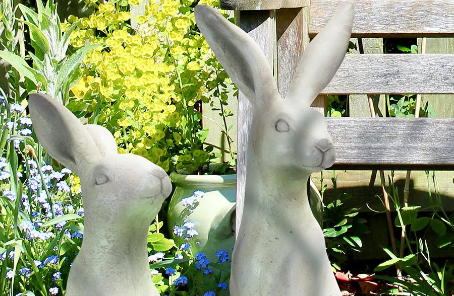 Spring Rabbit Figurines, Set of 2