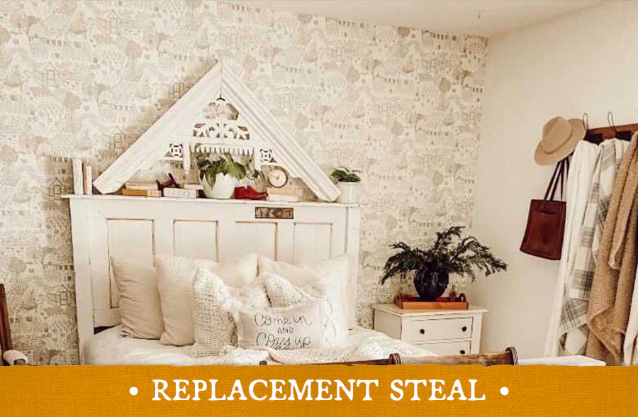 60 Inch Ornate Carved Wooden Wall Gable