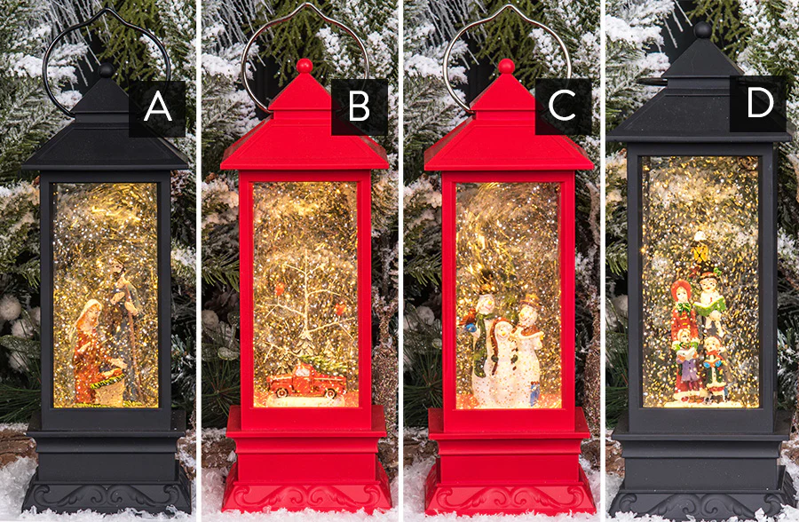 Snow Globe Inspired Lantern, Pick Your Style