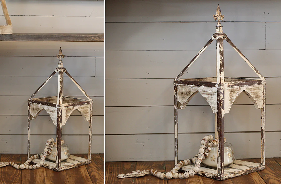 Distressed Iron Cathedral Lantern