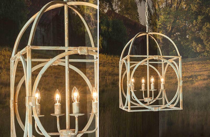 Vintage Birdcage Inspired Chandelier
