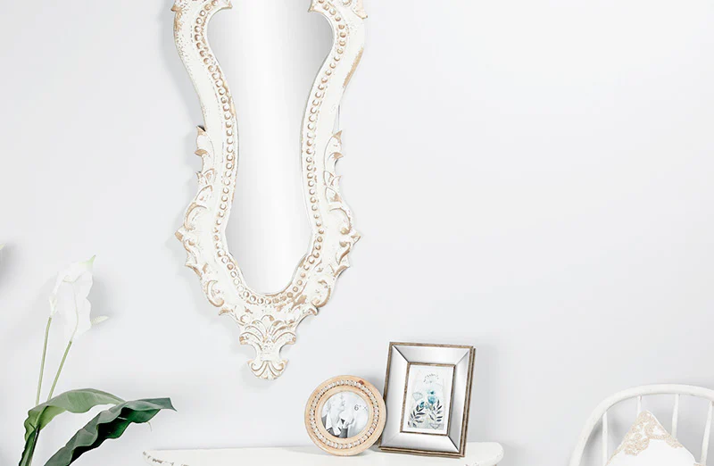 *HUGE* 50 TALL Ornate Carved Wooden Mirror